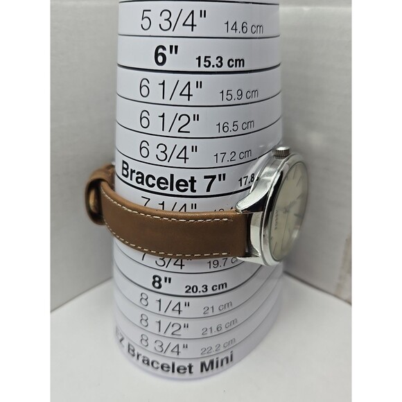 Fossil Suitor BQ3083 Womens Quartz Watch Cream Dial Brown Leather New Battery - Picture 7 of 12